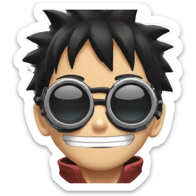 luffy gear 5th with goggles sticker