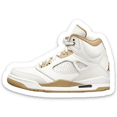 White and beige Jordan’s  sticker