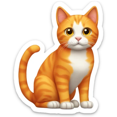Orange cat sticker