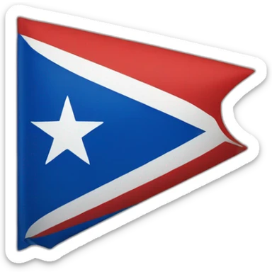 cuba triangular flag with star sticker