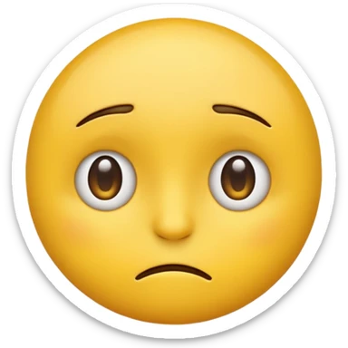 A normal yelow emoji doing a side eye  sticker
