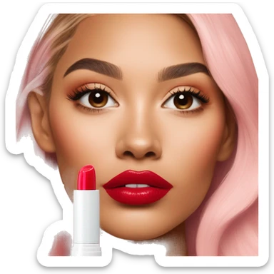strawberry shortcake hailey bieber rhode lip tint sticker