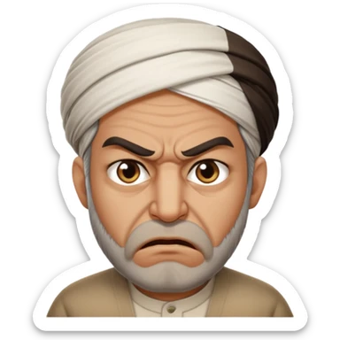 
angry Iranian man face sticker