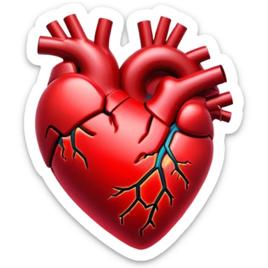 neon cyberpunk style heart sticker