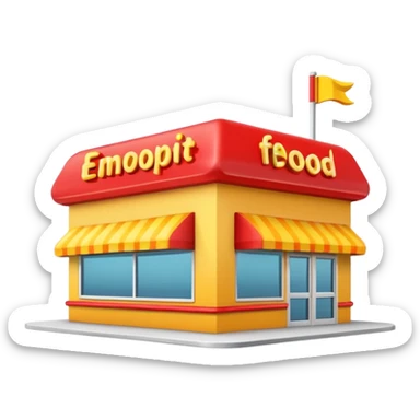 fast food restaurant sticker