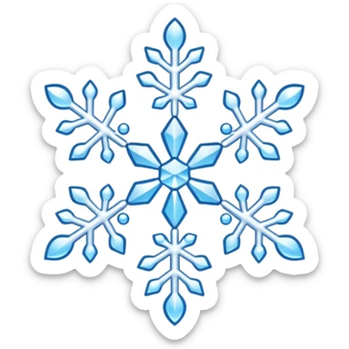 water droplets and snowflake sticker