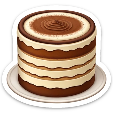 Tiramisu cake sticker