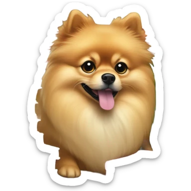 Clever Pomeranian  with books sticker