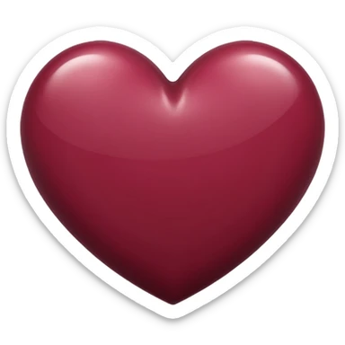 Burgundy heart sticker