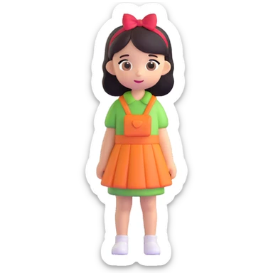cute girl sticker
