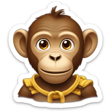 Monkey at mcdonald sticker