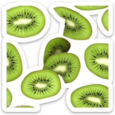 3d kiwi fruit sticker