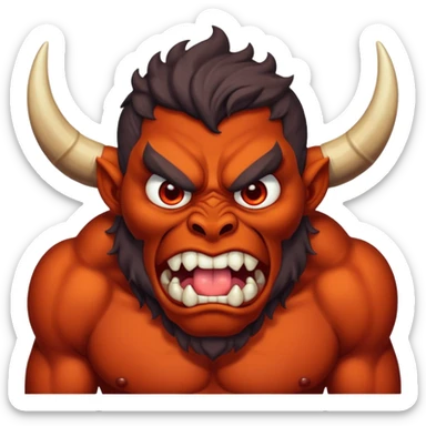 horny buff demon drooling ￼the both  sticker