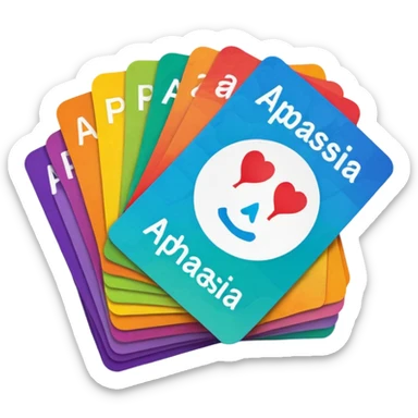 Aphasia patient cards sticker