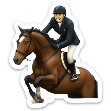 a horse jumping sticker