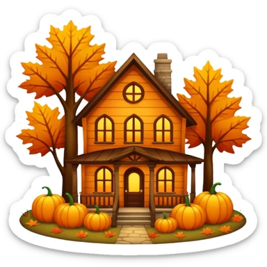 Cozy autumn home sticker