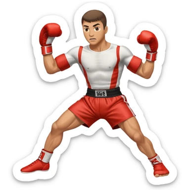 kickboxer kicking sticker