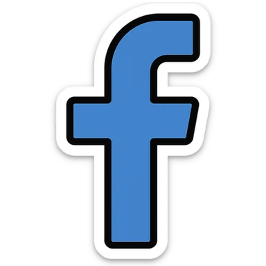 facebook icon, modern clean style sticker