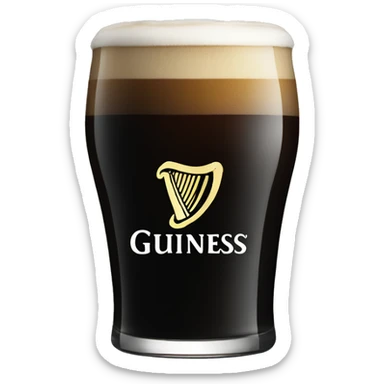 Guinness, pint sticker