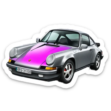Car Porsche 911 punk sticker