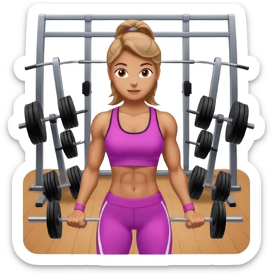chica en el gimnasio sticker