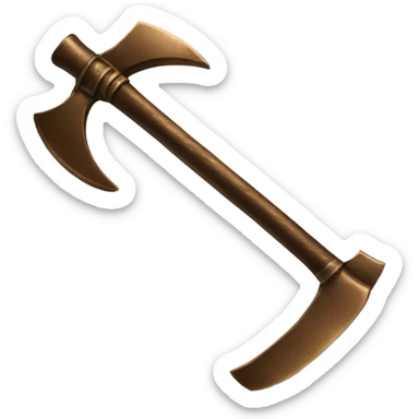 axe made of bronze sticker
