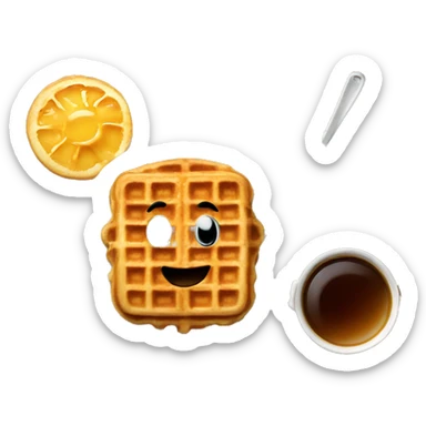 Waffles with syrup  sticker