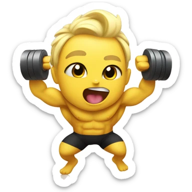 Pikach cheering a bodybuilder in training  sticker