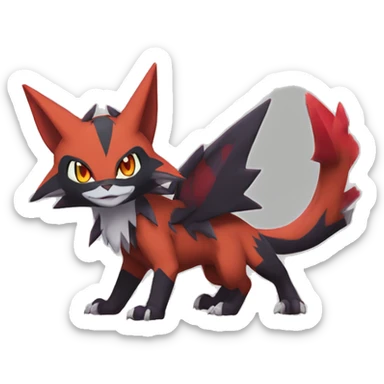 Noivern-Litten-Torracat-Zoroark-Zorua full body sticker