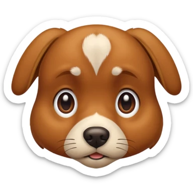 Brown dog whimpering sticker