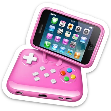 i need gaming classick iphone  pink pack literally for girls soft png 3d illustrations sticker