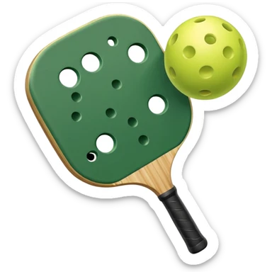 Pickleball paddle and ball sticker