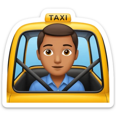 A migrant in a taxi sticker