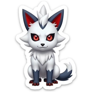 Edgy Cool Kawaii Litten-Absol-Zorua-Zangoose-Pokémon Full Body sticker