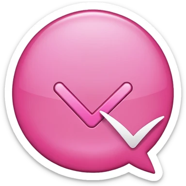 check mark pink sticker