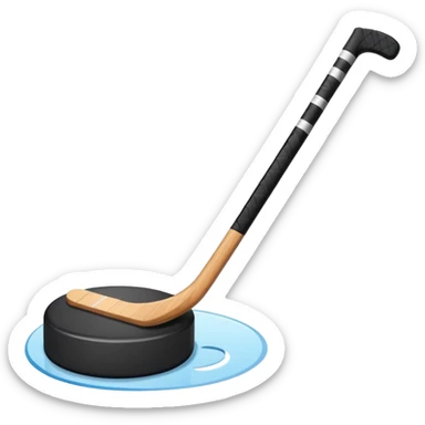 hockey stick and puck sticker