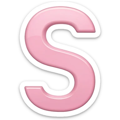 Baby pink letter S sticker