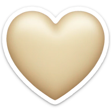 light beige heart sticker