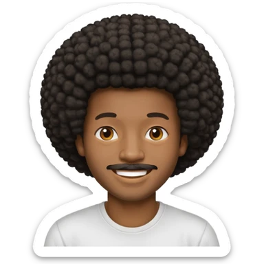 Black man afro sticker