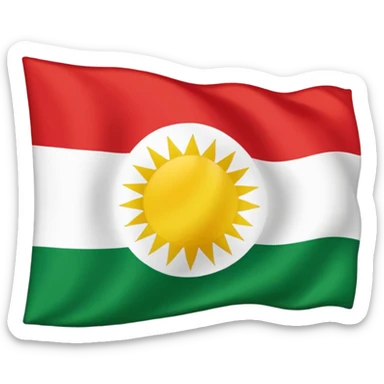 Kurdish flag sticker