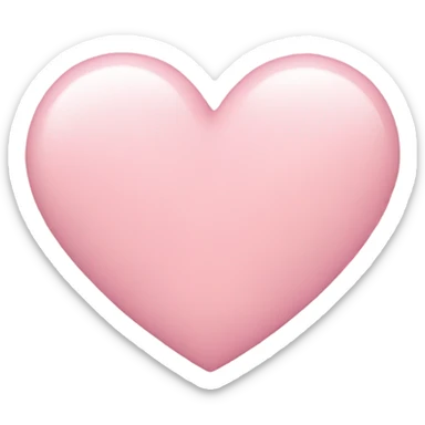 light pink heart sticker