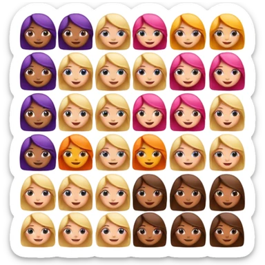 Aesthetic girly emojis sticker