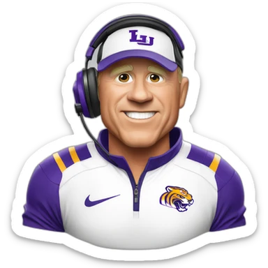 LSU football coach Brian Kelly sticker
