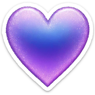 sparkly indigo-lilac-gradient iridescent heart sticker