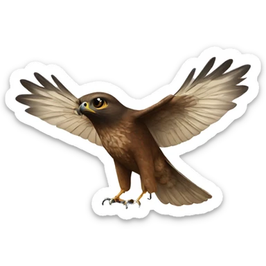 hawk fly on the mountain sticker