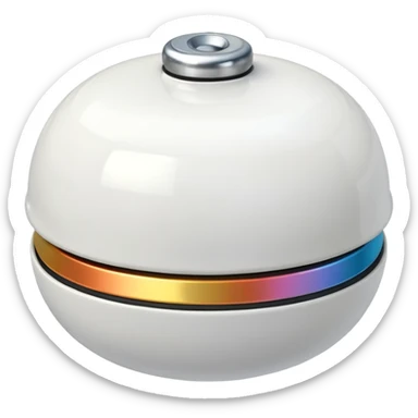 white bike bell  sticker