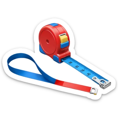 Create my a cartoon/realistic tape measure thats red white and blue sticker
