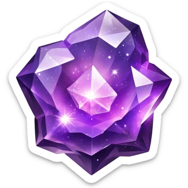 Sha Amethyst Nebula Galaxy Crystal sticker