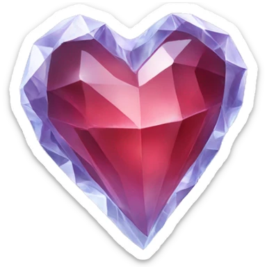 Crystal heart sticker