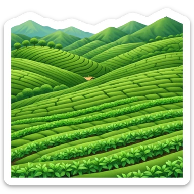 green tea farm sticker